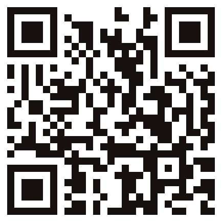 Wedding QR code table card template with a sample QR code